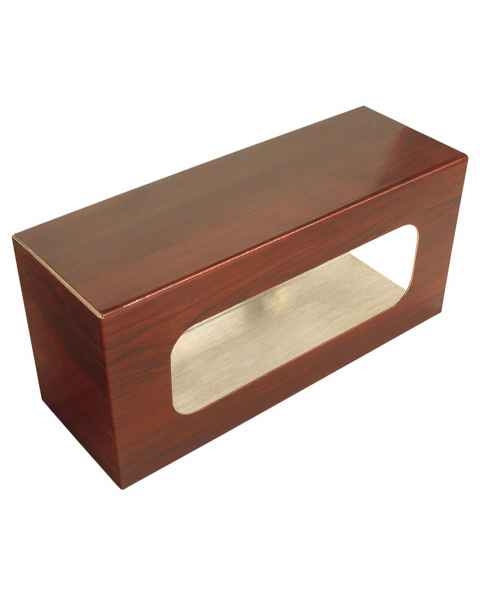 Harloff WV-2362-CM Wood Vinyl Medical Cart Single Glove Box Holder Direct Mount - Cherry Mahogany