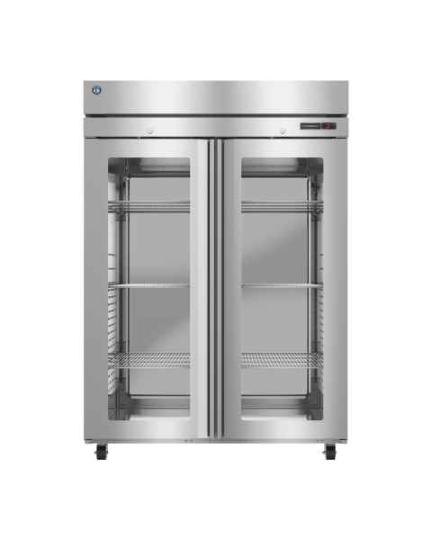 Hoshizaki HC2A-FGE-FGE Steelheart&reg; Series Two-Section Pass-Thru Heated Cabinet with 6 Wire Shelves, Glass Doors - 52.40 Cubic Feet