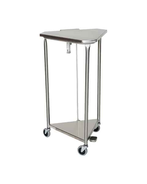 MidCentral Medical 16-Gauge Stainless Steel Triangular Hamper with Lid