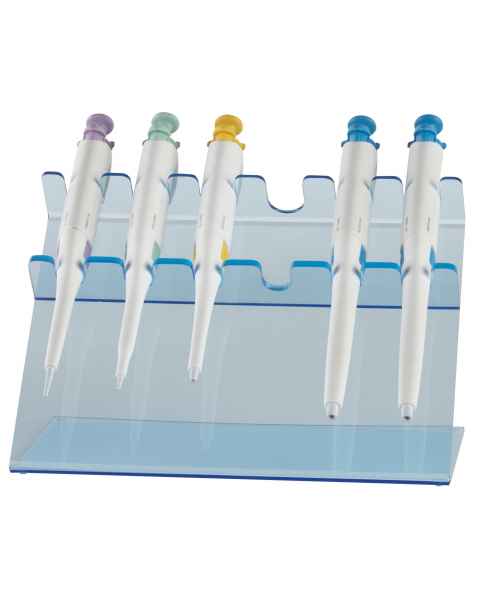 6-Place Acrylic Pipettor Stand - Blue