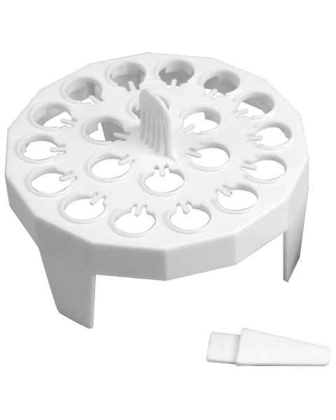 20-Well Round (3.9" Dia.) Floating Microtube White Rack for 1.5/2mL Tubes