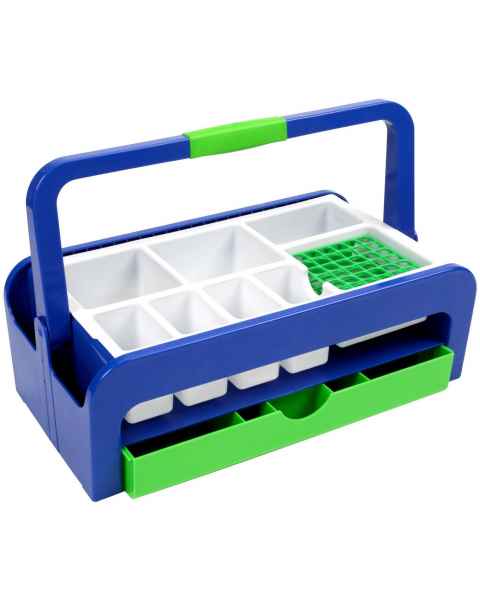 Droplet Phlebotomy Tray with 2 Inserts Style A and Rack for 36 x 13mm Test Tubes