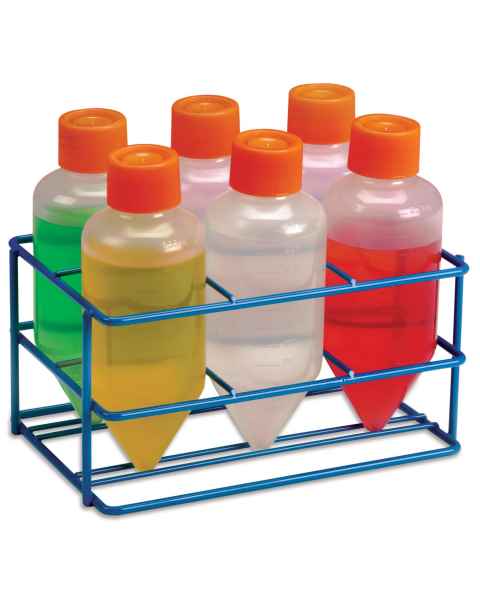 Centrifuge Bottle Rack for 250mL Tubes (6-Well) - Blue