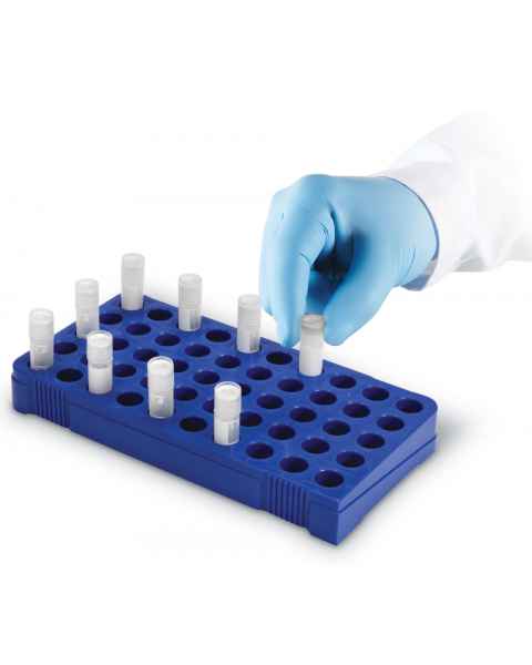 50-Well Cryogenic Vial Holder - Blue