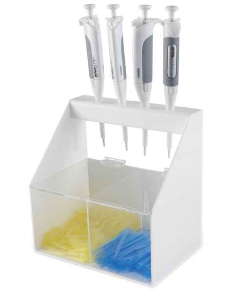 Pipettor Workstation With Disposable Tip Bins 