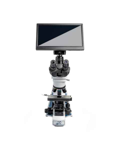LW Scientific I4S-T4BV-IPL3 i4 Infinity Trinocular Microscope with BioVID 4K Camera and 13.3" Monitor