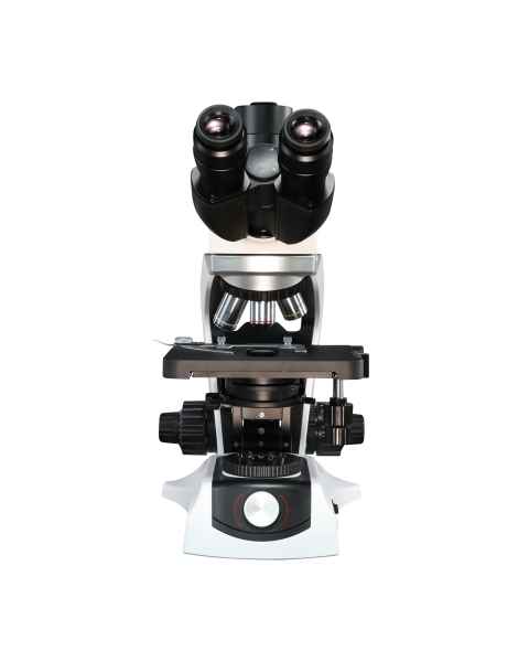 LW Scientific INM-T04A-IPL3 Innovation Biological Microscope, Trinocular with 4 Objectives - Front View