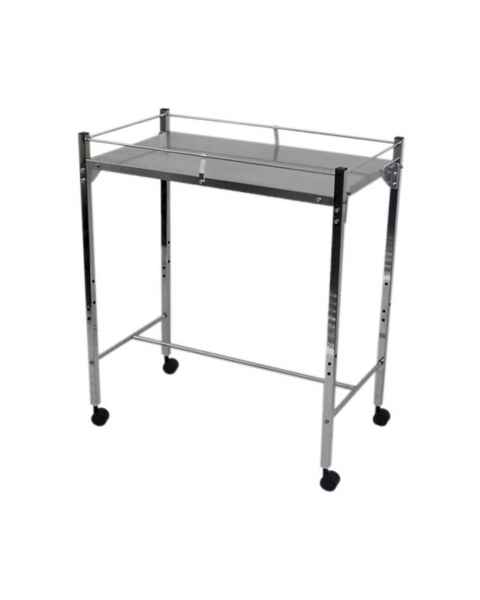 Creative Living Medical INM1501-01 MRI Non-Magnetic Utility Table with Top Shelf & GuardRails