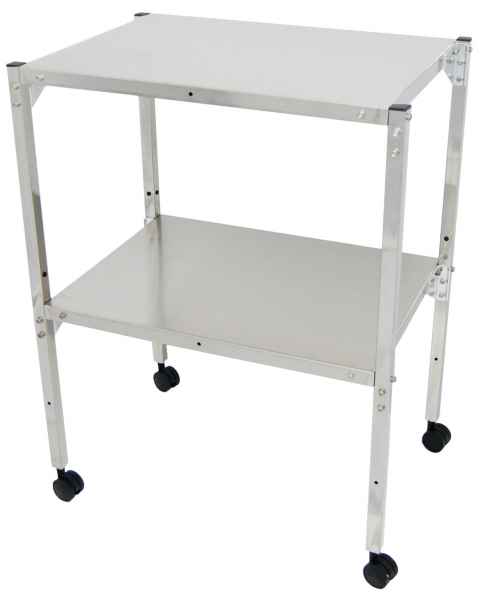 MRI Non-Magnetic Utility Table with Two Shelves