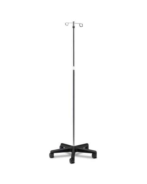 Clinton IV-47 2-Hook Economy Twist-Lock IV Stand 5-Leg Nylon Composite Base