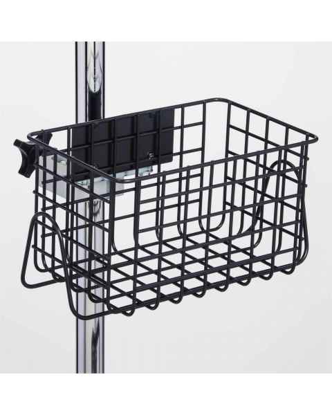 Heavy Duty Black Epoxy Coated Finish Wire Basket - 12" W x 6" H x 6.5" D