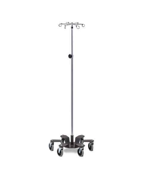 Clinton IV-606 6-Hook Six-Leg Heavy Base Infusion Pump Stand