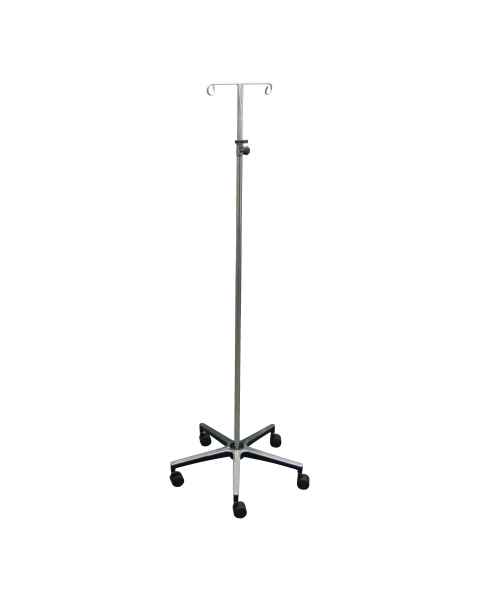 Creative Living Medical IVM1306-01 MRI Non-Magnetic Aluminum Base I.V. Stand with 2-Hook