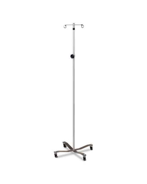 Clinton IVS-312 Economy Stainless Steel IV Pole With Detachable 2-Hook Top