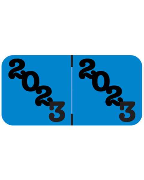 2023 Year Labels - Jeter Compatible - Size 3/4" H x 1 1/2" W - Blue Label