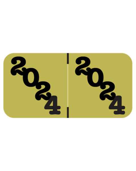 2024 Year Labels for Ringbook - Jeter Compatible - Size 3/4" H x 1 1/2" W