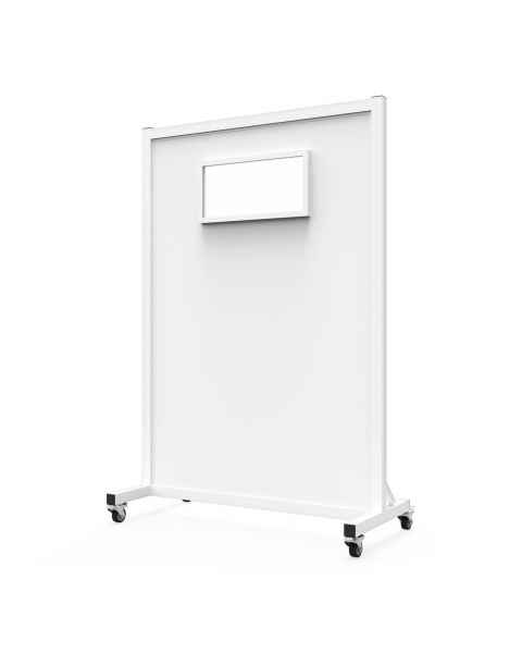 Phillips Safety LB-1224 Mobile Lead Barrier, Glass Window Size 12" H x 24" W - Left Angle