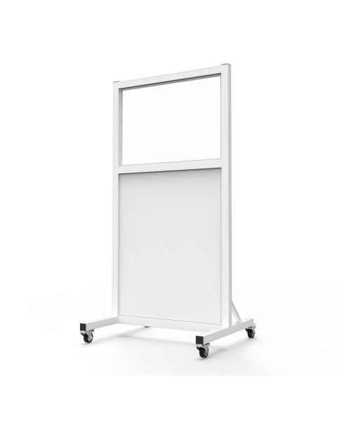 Phillips Safety LB-2436 Mobile Lead Barrier, Glass Window Size 24" H x 36" W - Left Angle