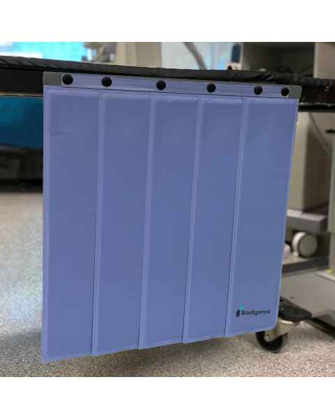LB-LTSB-2224-BL Radiation Shielding Pleated Table Shield - Blue