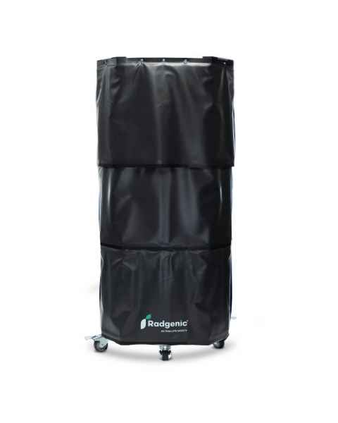 Phillip Safety LB-MB-AHWB Adjustable Height Wraparound Mobile Lead Barrier - Fully Extended Front View