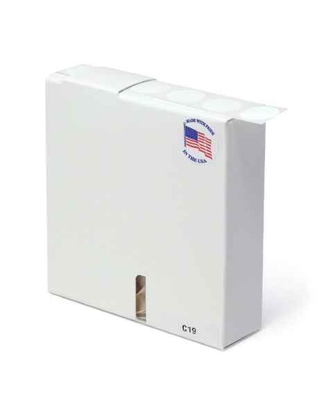 Globe Scientific LCR-19W Cryogenic Label Roll for 15-50 mL Tubes - 19 mm Dots