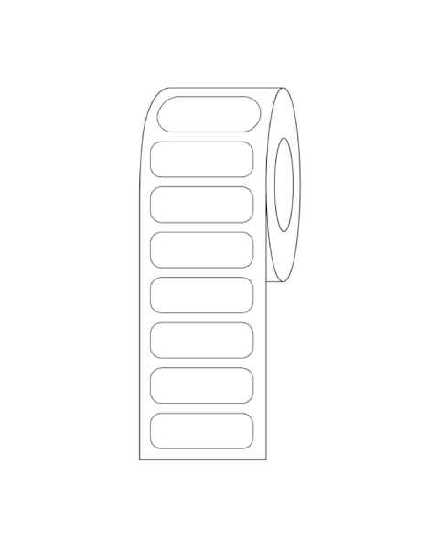 Globe Scientific LCR-21X7W Cryogenic White Label Roll for 0.5 mL Tubes - 21 mm x 7 mm