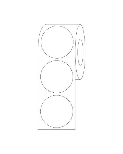 Globe Scientific LCR-25W Cryogenic Label Roll for 50 mL Tubes - 25 mm Dots