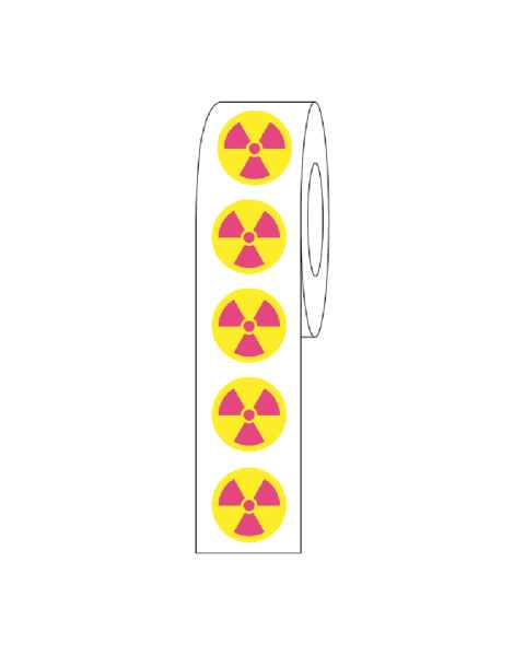 Globe Scientific LCR-95RAD Cryogenic Radioactive Label Roll - 9.5 mm Dots