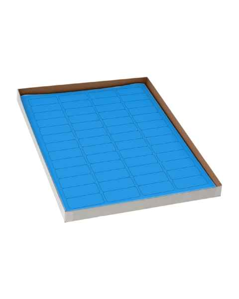 Globe Scientific LCS-43X19B Cryogenic Label Sheet for Cryovials - 43 mm x 19 mm, Blue