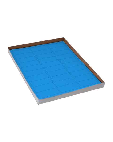 Globe Scientific LCS-67X25B Cryogenic Label Sheet for Racks and Boxes - 67 mm x 25 mm, Blue