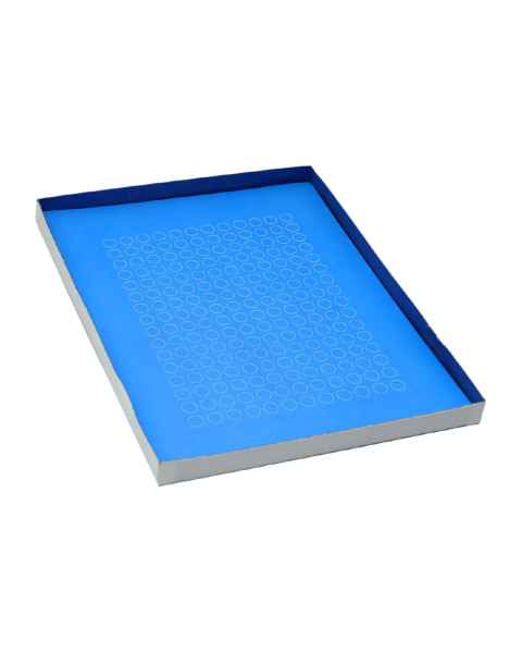 Globe Scientific LCS-D95B Cryogenic Label Sheet for 0.5-1.5 mL Tubes - 9.5 mm Dots, Blue