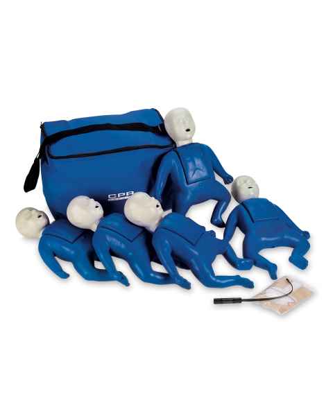 CPR Prompt Training and Practice Manikin - TPAK 50 Infant 5-Pack, Blue