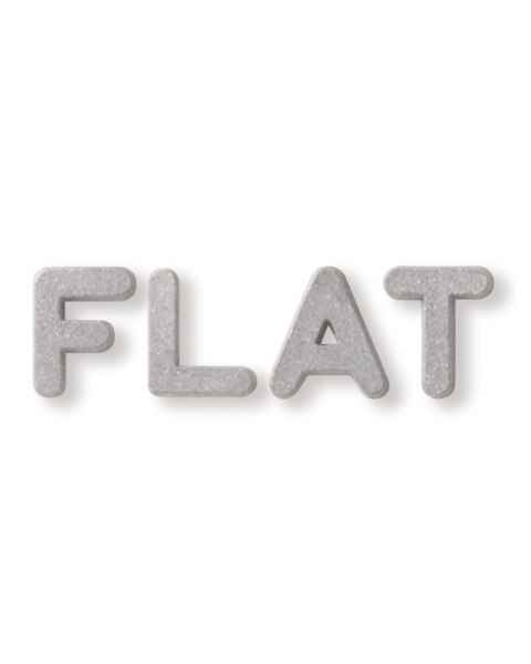 3/4" Flat Face Lead Letter Mounted on 1 1/8"H Vinyl Strip - 2 to 5 Characters