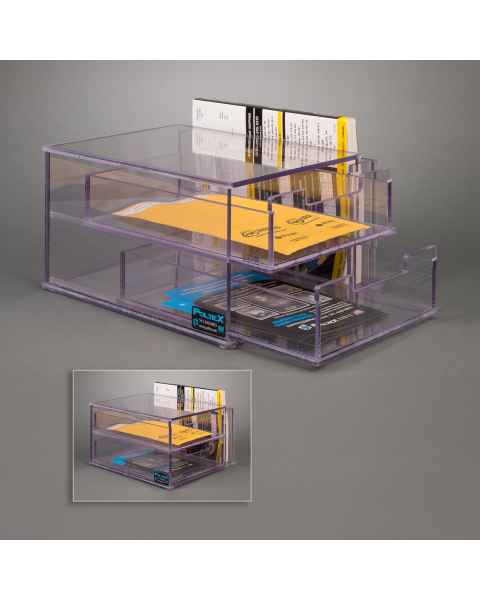 Poltex LOGDWR Two-Drawer Lab Storage with Side Pocket (Documents are Not Included)
