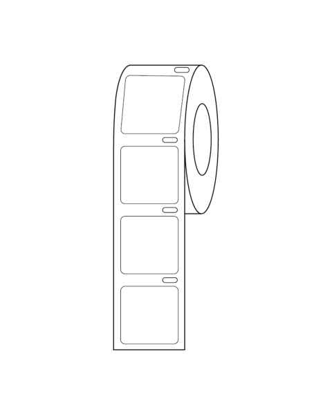 Globe Scientific LTC-22X22W Cryo Direct Thermal Label Roll for Microscope Slides - 22 mm x 22 mm