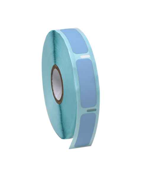 Globe Scientific LTC-38X13B Cryo Direct Thermal Label Roll for Cryogenic Vials - 38 mm x 13 mm, Blue