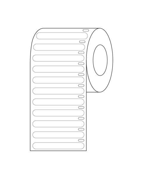 Globe Scientific LTC-51X6W Cryo Direct Thermal Label Roll for Microplates - 51 mm x 6 mm