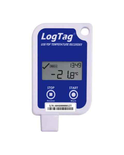 Thermco LTUTRED16 USB Temperature Data Logger with External Probe, LCD Display - Front View with Cap