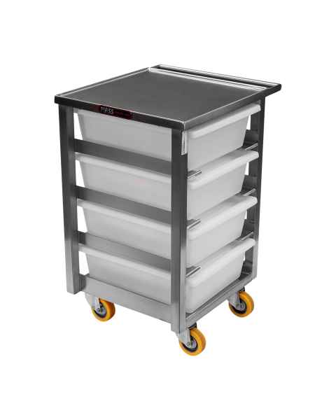 Capsa M6204SS TruAir™ Scope Transport Cart with 4-Tray Capacity - Left