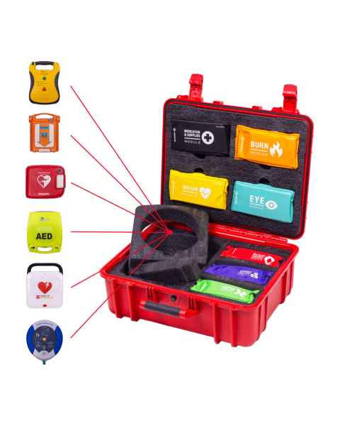 AERO Healthcare M700 Modulator Flex Trauma Kit with XL Rugged Hard Case - Contents and Compatible AEDs (AEDs are sold separately)