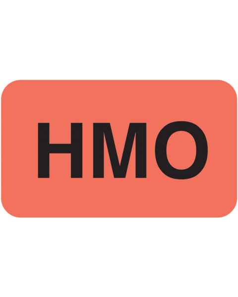HMO Label - Size 1 1/2"W x 7/8"H