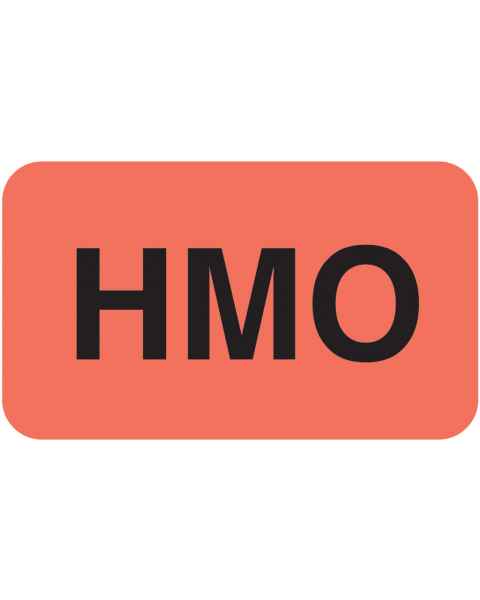 HMO Label - Size 1 1/2"W x 7/8"H