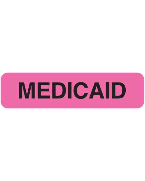 MEDICAID Label - Size 1 1/4"W x 5/16"H