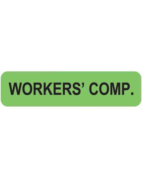 WORKERS' COMP. Label - Size 1 1/4"W x 5/16"H