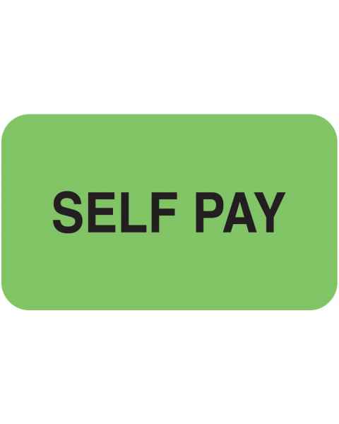 SELF PAY Label - Size 1 1/2"W x 7/8"H