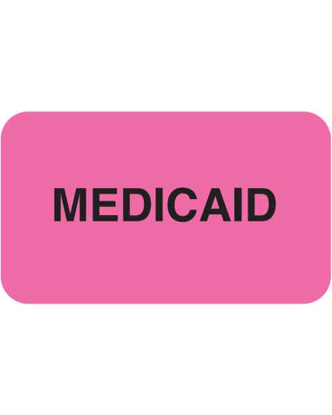 MEDICAID Label - Size 1 1/2"W x 7/8"H