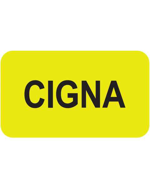 CIGNA Label - Size 1 1/2"W x 7/8"H