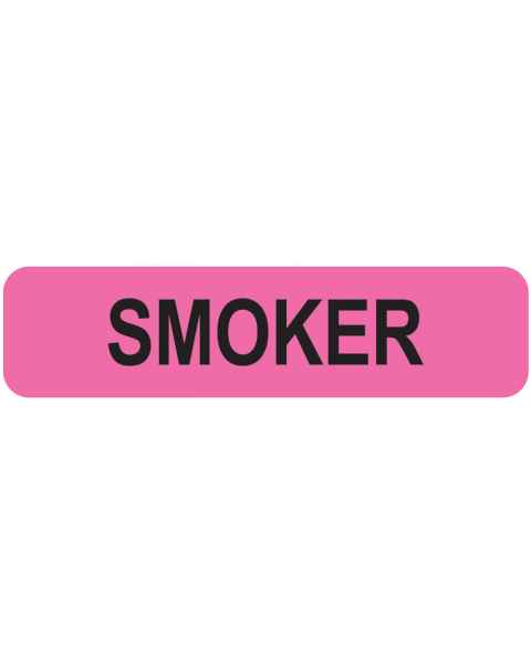 SMOKER Label - Size 1 1/4"W x 5/16"H