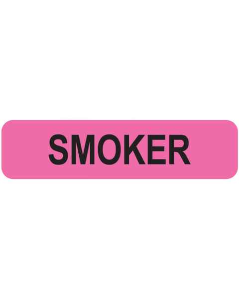 SMOKER Label - Size 1 1/4"W x 5/16"H
