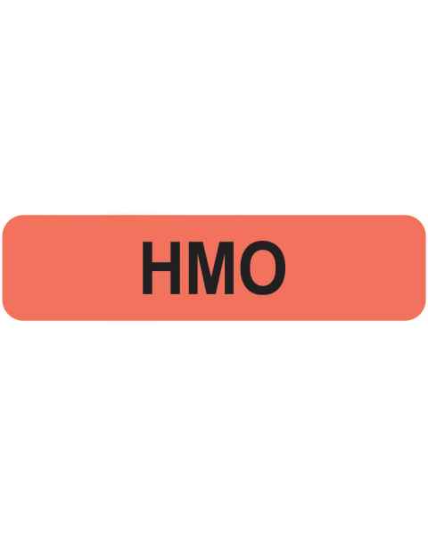 HMO Label - Size 1 1/4"W x 5/16"H